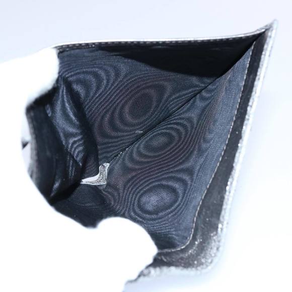 SAINT LAURENT Wallet Leather Silver Auth hk980 - Picture 11 of 16